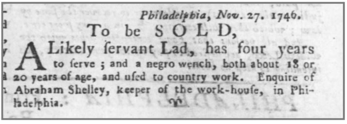 Age 18 years. The Pennsylvania Gazette (Philadelphia) at 3 (Dec. 2, 1746)
