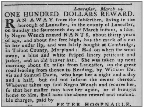 Age 30 Years Old. The Pennsylvania Packet (Philadelphia) at 4 (Apr. 15, 1779)